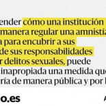 Con la conferencia episcopal hemos topado