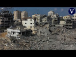 Un dron capta imágenes aéreas de la devastación en Gaza