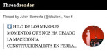 Hilo de los mejores momentos que nos ha dejado la macedonia constitucionalista en Ferraz