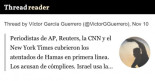 Periodistas de AP, Reuters, la CNN y el New York Times cubrieron los atentados de Hamas en primera línea. Los acusan de cómplices