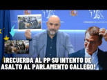 Néstor Rego deja en evidencia a Feijóo y recuerda el intento de asalto al parlamento gallego