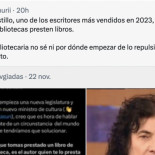Una bibliotecaria triunfa con su réplica a Javier Castillo, tendencia por este tuit sobre las bibliotecas