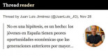 Los jóvenes en España tienen peores oportunidades económicas que las generaciones anteriores