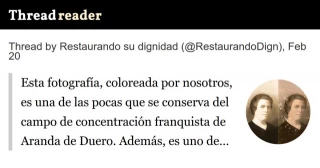 Esta fotografía es una de las pocas que se conserva del campo de concentración franquista de Aranda de Duero