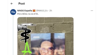 Nuevas Generaciones dice que este cartel prueba que Bildu es ETA