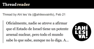 El secreto peor guardado: "El arsenal nuclear de Israel"