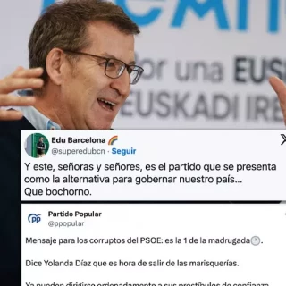 El vergonzoso tuit "nivel barriobajero insuperable" que el PP ha publicado a la una de la mañana