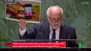 La emoción del enviado palestino a la ONU cuando denuncia que los niños en Gaza mueren de hambre: "¡Esto tiene que acabar ya!"