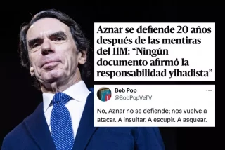 "La indignidad de Aznar es como su bigote, lo seguimos viendo aunque se empeñe en quitárselo": reacciones a los pretextos del expresidente en el 11M