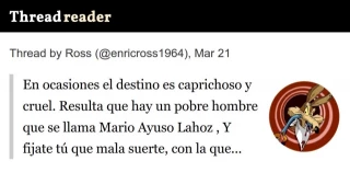 En ocasiones el destino es caprichoso y cruel: Resulta que hay un pobre hombre que se llama Mario Ayuso Lahoz