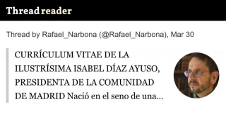 Currículum vitae de la Ilustrísima Isabel Díaz Ayuso, Presidenta de la Comunidad de Madrid
