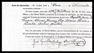 Amalia Arenas Martín, republicana,  asesinada mediante garrote vil por los franquistas en Ciudad Real, en 1940
