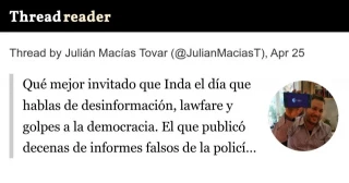 Qué mejor invitado que Inda el día que hablas de desinformación, lawfare y golpes a la democracia