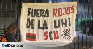 Amenazados tres universitarios de Sevilla por retirar una pancarta de "fuera rojos" colgada por jóvenes ultraderechistas