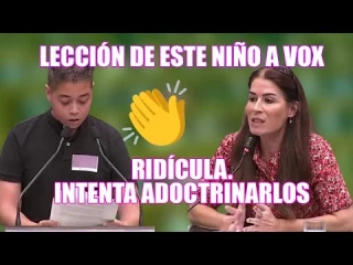 Un niño pide medidas contra la violencia machista y Carla Toscano (VOX) intenta adoctrinarle con su negacionismo: "Habláis siempre de la violencia que sufre de la mujer".