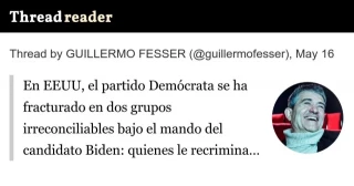 En EEUU, el partido Demócrata se ha fracturado en dos grupos irreconciliables bajo el mando del candidato Biden