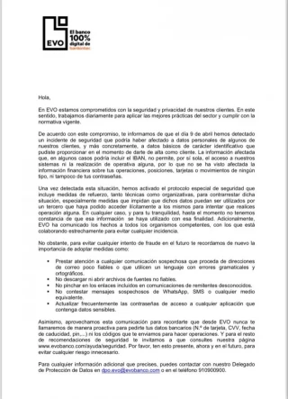 Grave hackeo a EVO Banco