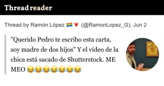 Vídeo de campaña del PP: "Querido Pedro te escribo esta carta, soy madre de dos hijos", y el vídeo está sacado de Shutterstock
