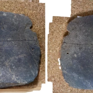 Hallada una insólita tablilla de bocetos de un artesano tartésico del siglo V antes de Cristo en el Turuñuelo de Guareña