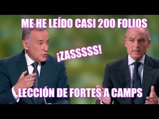 Lección de periodismo de Xabier Fortes: Desmonta una mentira de Francisco Camps sobre la financiación ilegal del PP, tras leerse casi 200 páginas