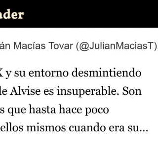 Lo de VOX y su entorno desmintiendo los bulos de Alvise es insuperable. Son los mismos que hasta hace poco difundían ellos mismos cuando era su asesor