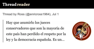 Los jueces conservadores han perdido el respeto por la ley y la democracia española.  Es un hecho.  Es tan sistémica la infección que solo hay que ver los titulares de hoy