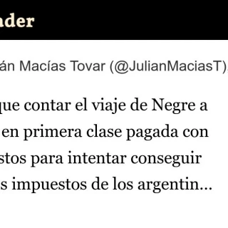 Os tengo que contar el viaje de Negre a Argentina en primera clase pagada con tus impuestos