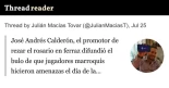 El promotor de rezar el rosario en Ferraz difundió el bulo de que jugadores marroquís hicieron amenazas el día de la inauguración de los JJOO