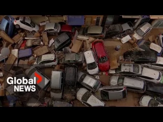 Inundaciones en España: un vídeo grabado con un dron revela la magnitud de la destrucción [EN]