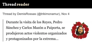 Durante la visita de los Reyes, Sánchez y Mazón a Paiporta se produjeron actos violentos organizados y protagonizados por la extrema derecha: decir lo contrario es mentir y este hilo es prueba de ello