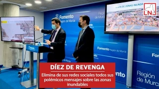 El Consejero de Fomento de la Región de Murcia  elimina de sus redes sociales todos sus polémicos mensajes sobre las zonas inundables publicados antes de la DANA