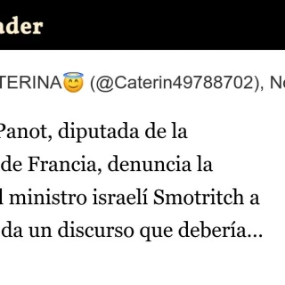 Magnífico discurso de Mathilde Panot (Francia insumisa) en el que denuncia la visita del ministro israelí Smotrich a Francia y exige decencia política mundial