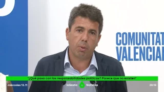 Carlos Mazón le recordó a Ximo Puig que la responsabilidad de las emergencias era exclusivamente del presidente de la Generalitat Valenciana