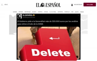 'El Español' elimina una noticia falsa de su web que acusa al gobierno, pero no el tuit donde la difunde