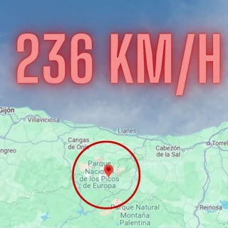 La borrasca Bert deja un récord absoluto de viento en la Península con 236 km/h en Picos de Europa