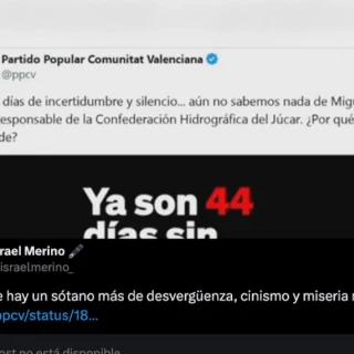 Críticas al mensaje que el PP valenciano ha tenido que borrar sobre el presidente de la CHJ y la DANA: "Siempre hay un sótano más de desvergüenza"