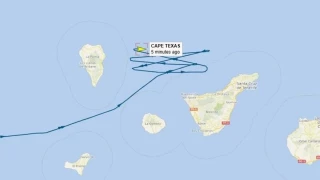 Un buque de carga estadounidense lleva más de 16 horas dando vueltas entre Tenerife y La Palma