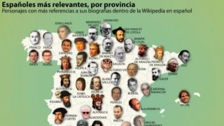 Despiporre con un mapa de "españoles más relevantes, por provincia" que se ha vuelto a viralizar: "Lo de Galicia tiene que ser coña"