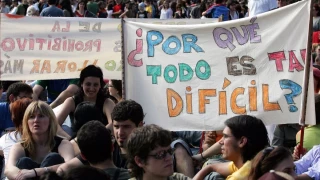 Este gráfico muestra el hundimiento histórico de la emancipación de los jóvenes en España