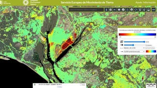 Copernicus confirma el imparable hundimiento de las balsas de fosfoyesos en Huelva y señala en rojo el Paseo de la Ría
