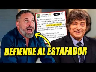 Santiago Abascal defiende a Milei y lo llama titán