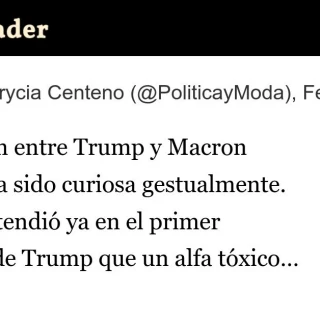 La relación entre Trump y Macron siempre ha sido curiosa gestualmente