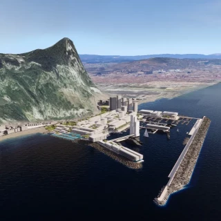Gibraltar impulsa un megaproyecto urbanístico que viola las aguas territoriales de España y se nutre de piedra andaluza