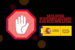 Las operadoras activan el aviso oficial del Ministerio de Cultura que bloquea el acceso a las páginas prohibidas