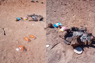Nuevo "delito ecológico" en el Teide: entran con un vehículo a una zona protegida, hacen una barbacoa y dejan la basura