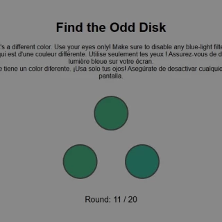 Find the Odd Disk: Una prueba rápida de color para tus ojos y tu monitor