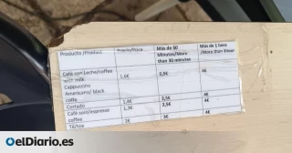 Un bar de la Barceloneta encarece el precio del café en función del tiempo que los clientes pasan en la terraza