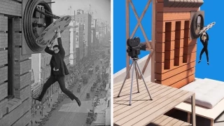 Cómo Charlie Chaplin, Buster Keaton y Harold Lloyd lograron sus espectaculares acrobacias durante la época dorada del cine mudo [Eng]