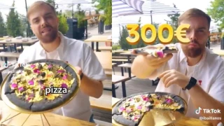 Ibai Llanos prueba una pizza de 2.000 euros, la más cara del mundo: "Sorprendentemente está buena para la pinta que tiene, pero me han timado"