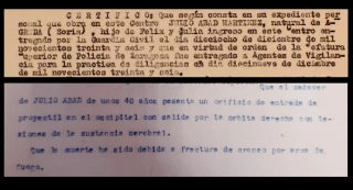 En diciembre de 1936, mercenarios franquistas encarcelaron y asesinaron en Zaragoza al comerciante y empresario Julio Abad Martínez